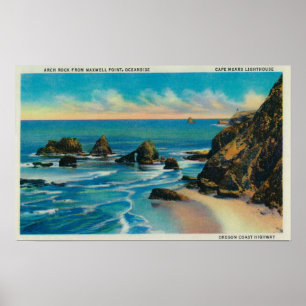 Arch Rock from Maxwell Point, OceansideCoast Poster