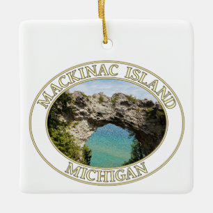 Arch Rock on Mackinac Island in Michigan Ceramic Ornament