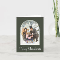 Arch Shaped Photo Custom Message Folded Card