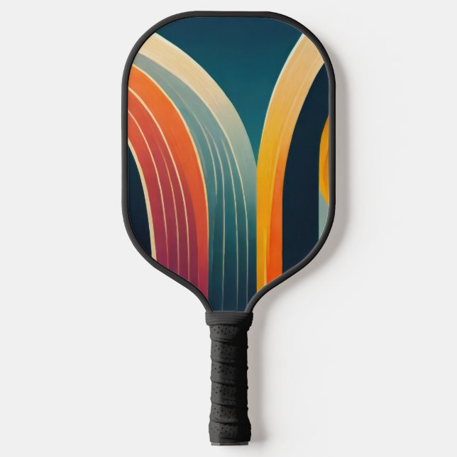 Arch shapes in bright colours pickleball paddle (Front)