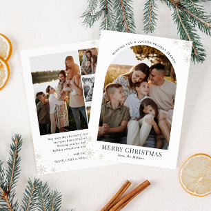 Arch Snowflake Holiday Photo Card, Merry Christmas Card