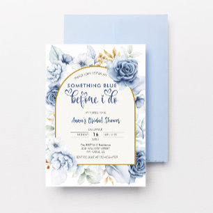 Arch Something Blue Before I Do Bridal Shower Invitation