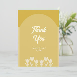 Arch Style Wedding Flat Thank You Card