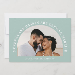 Arch Top Save the Date Engagement Announcement