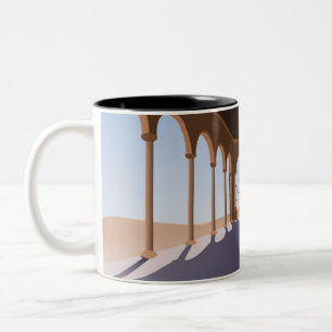 Arch walls Two-Tone coffee mug