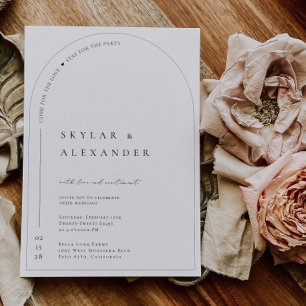  Arch Wedding Party Invitation Announcement Card