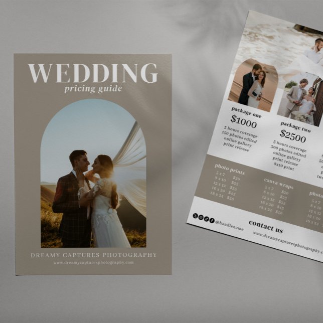 Arch Wedding Photography Session Price Sheet (Creator Uploaded)