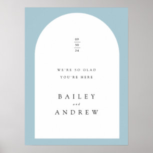 Arch Wedding Welcome Sign Poster