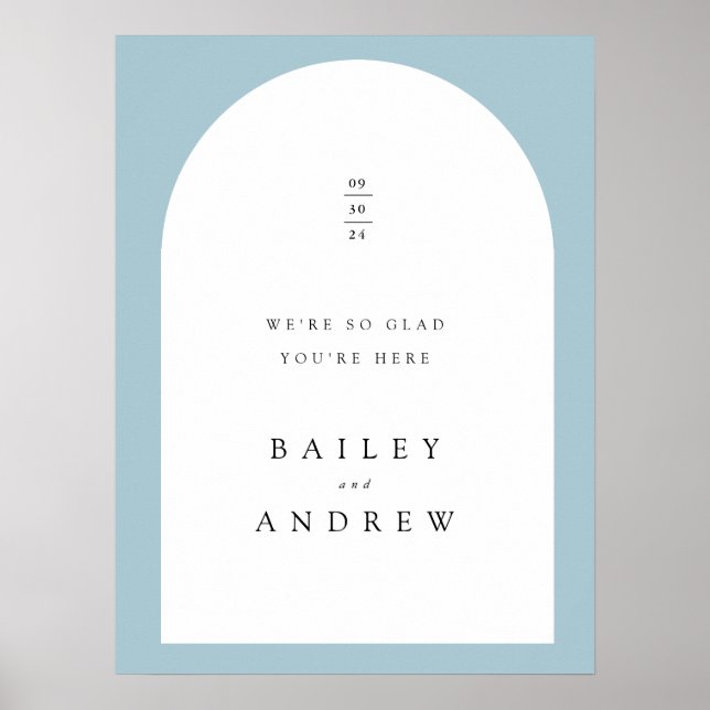 Arch Wedding Welcome Sign Poster (Front)