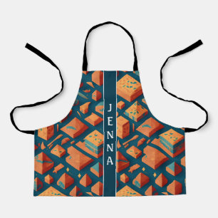 Archaeoindris Geometric Colourful Custom Pattern Apron