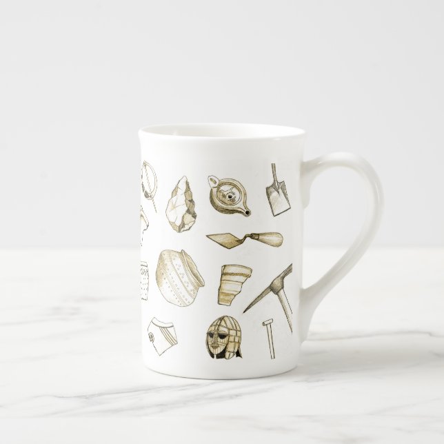 Archaeological Fragments Bone China Mug (Right)