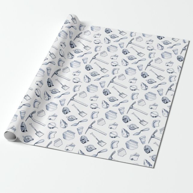 Archaeological Fragments Wrapping Paper (Unrolled)