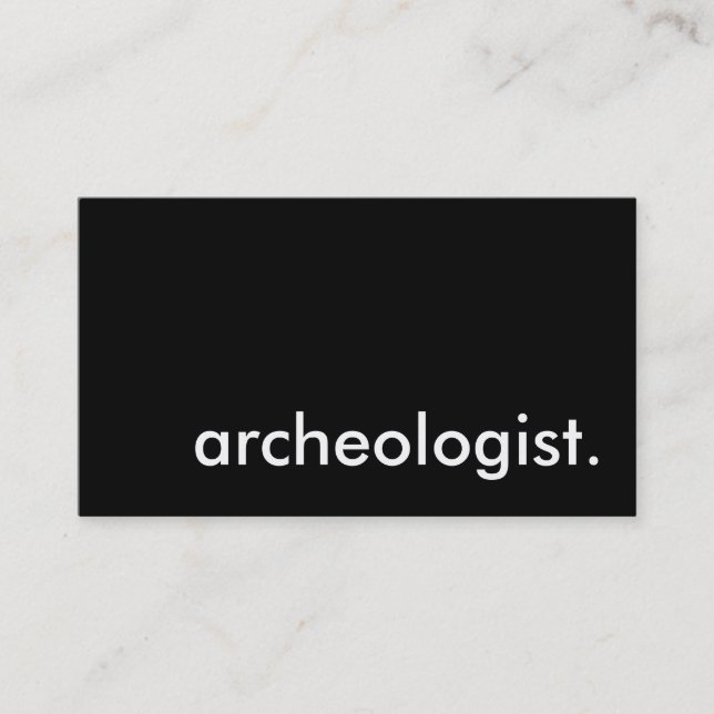 archaeologist. business card (Front)