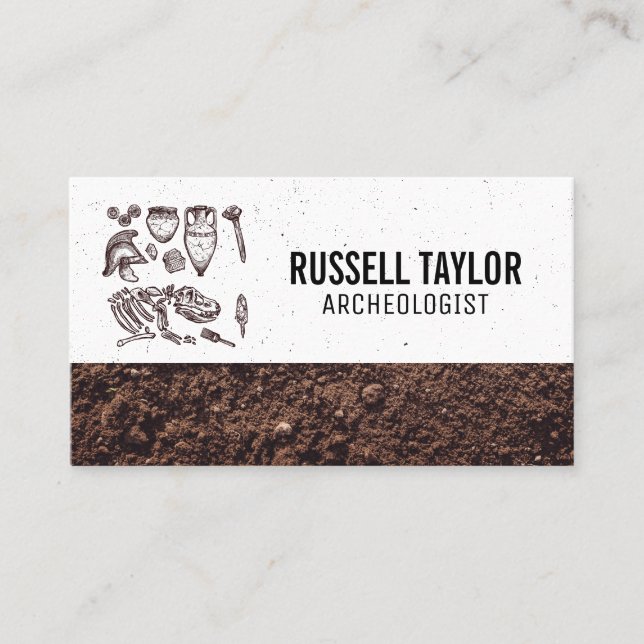 Archaeologist Findings Business Card (Front)