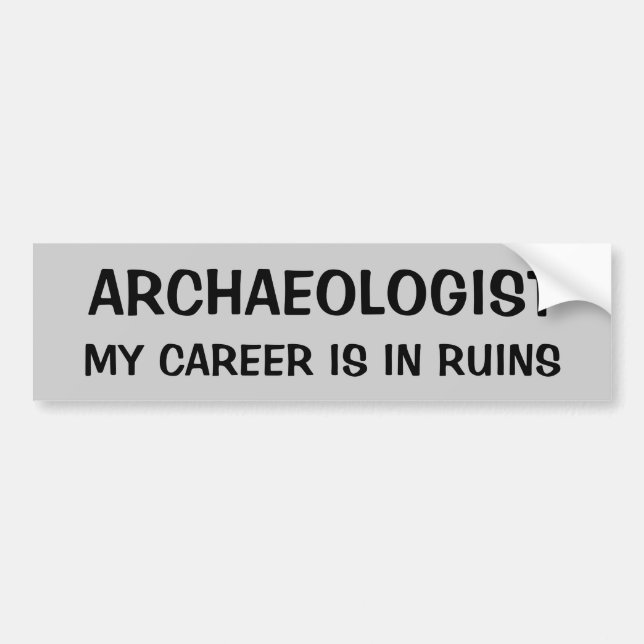 Archaeologist Pun. My Career is In Ruins Bumper Sticker (Front)