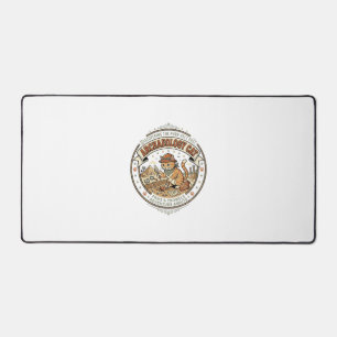 Archaeology Cat Archaeology Cat Vintage Vector Art Desk Mat