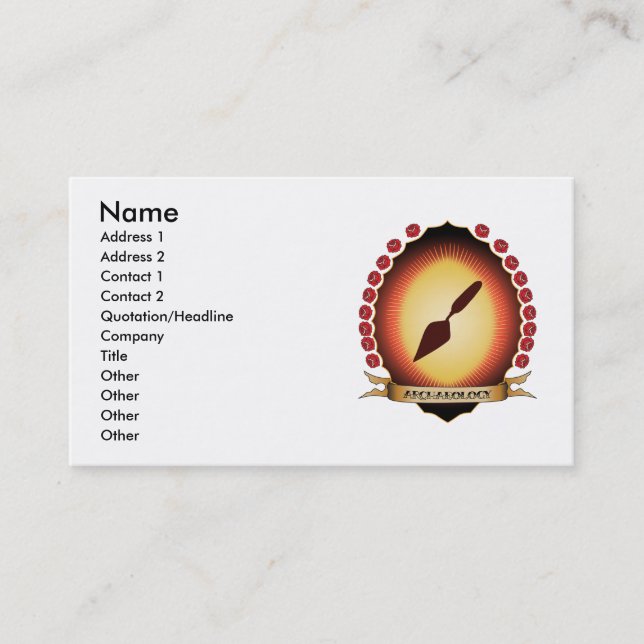 Archaeology Mandorla Business Card (Front)