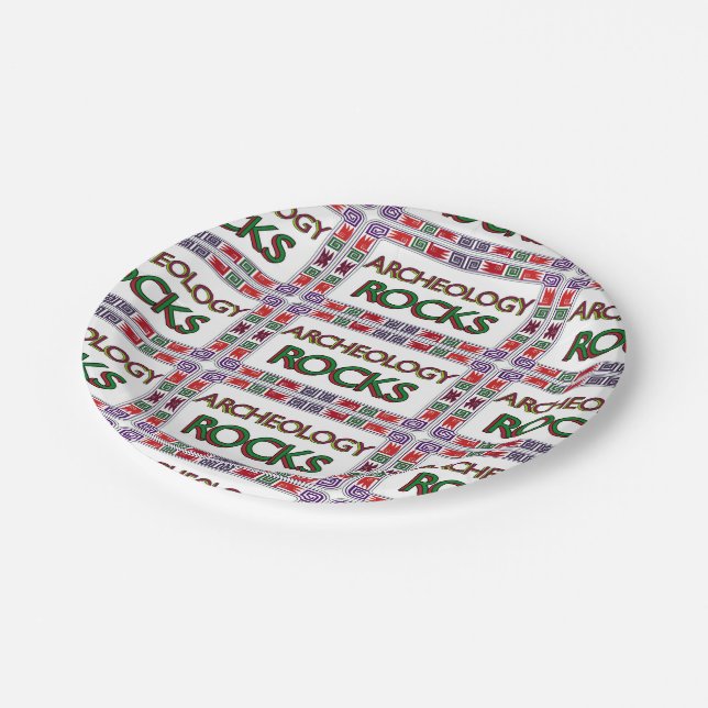 Archaeology Rocks Paper Plate (Angled)