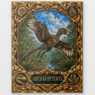 Archaeopteryx Dinosaur, Jewelled Heirloom Art Jigsaw Puzzle