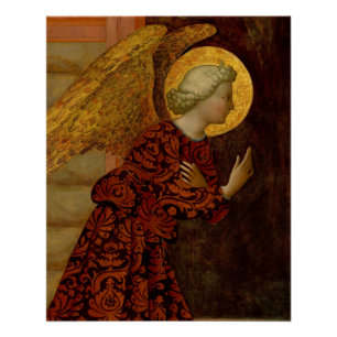 Archangel Gabriel by Masolino da Panicale Poster