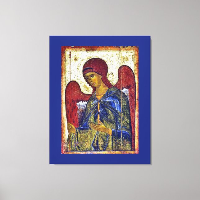 Archangel Gabriel Byzantine Christian Art Canvas Print (Front)