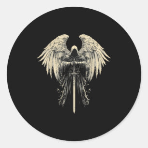 Archangel Gabriel Christian Angel Catholic Warrior Classic Round Sticker
