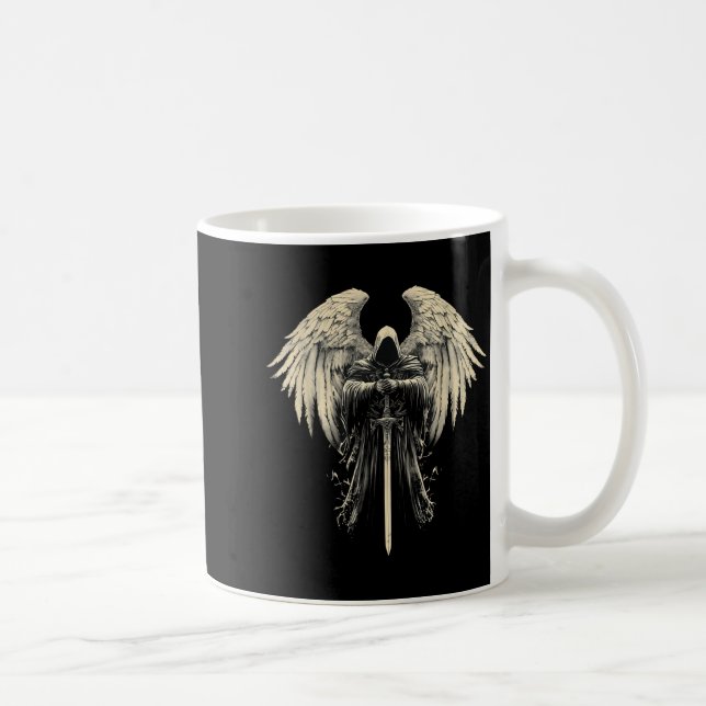 Archangel Gabriel Christian Angel Catholic Warrior Coffee Mug (Right)