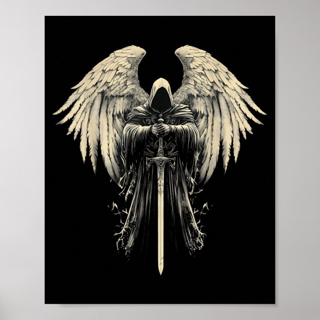 Archangel Gabriel Christian Angel Catholic Warrior Poster (Front)