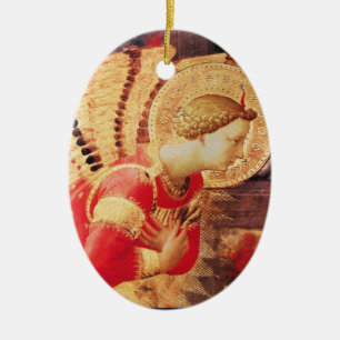 ARCHANGEL GABRIEL Ruby Gem stone Ceramic Tree Decoration