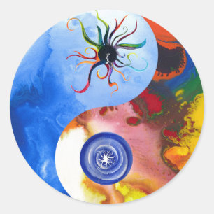 Archangel Luci & Archangel Michael Yin yan sticker