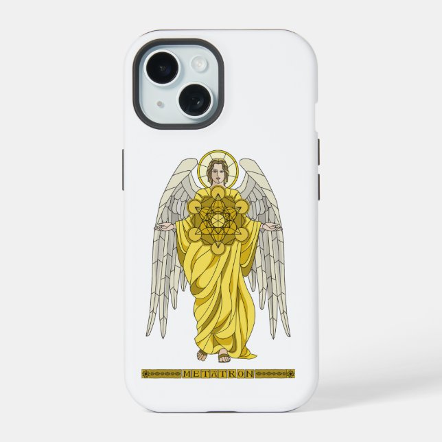 Archangel Metatron iPhone 15 Case (Back)