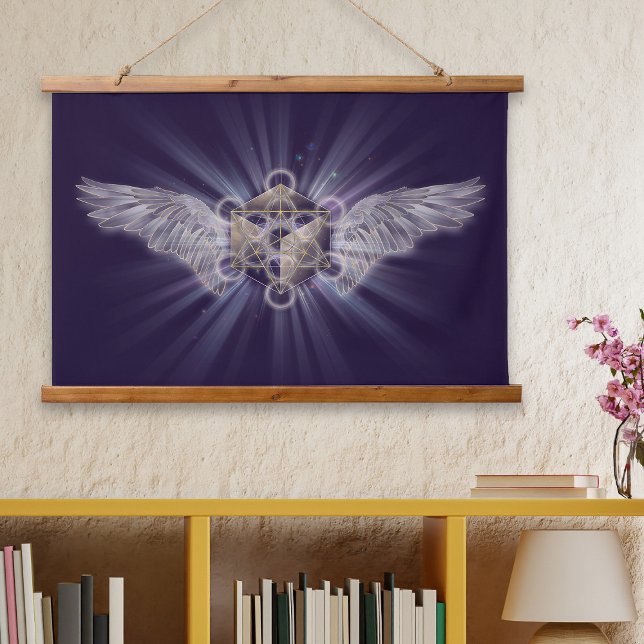 Archangel Metatron - Metatron's Cube Hanging Tapestry (Creator Uploaded)