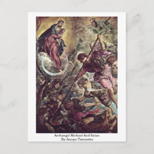 Archangel Michael And Satan By Jacopo Tintoretto Postcard