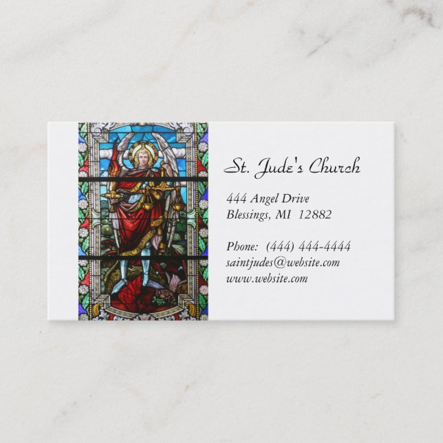 Archangel Michael Business Card Spiritual (Front)
