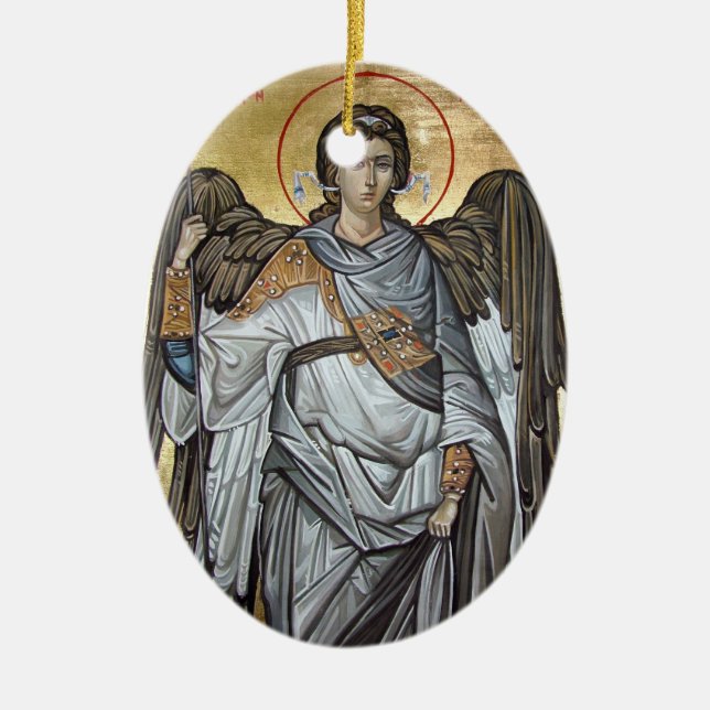 Archangel Michael Ceramic Tree Decoration (Front)