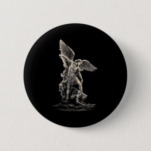 Archangel Michael Christian Streetwear Religious F 6 Cm Round Badge