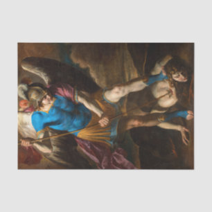 Archangel Michael fights against the Fallen Angel Tissue Paper