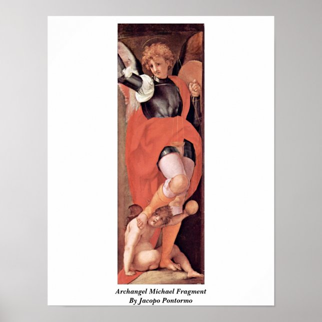 Archangel Michael Fragment By Jacopo Pontormo Poster (Front)