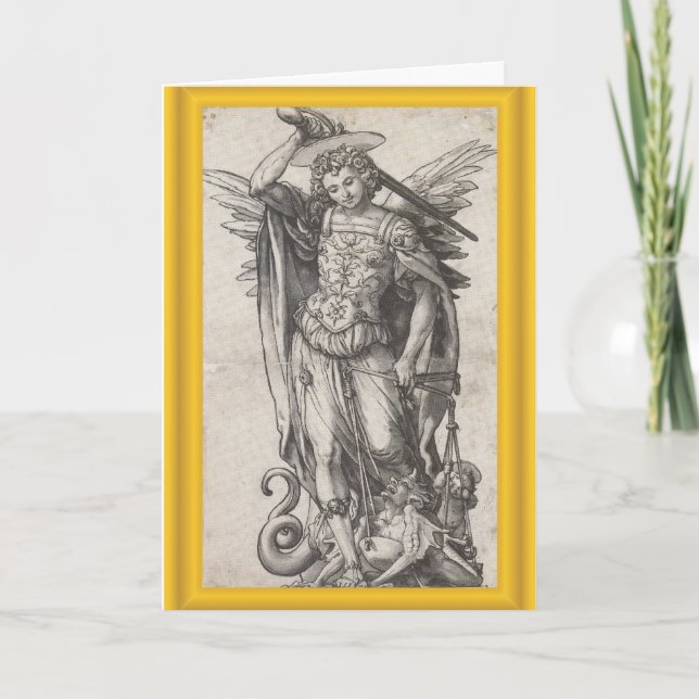 Archangel Michael greeting card (Front)