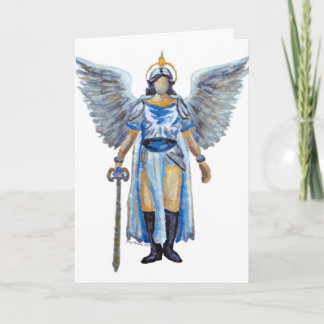 Archangel Michael Guardian Angel Protection Sword  Card