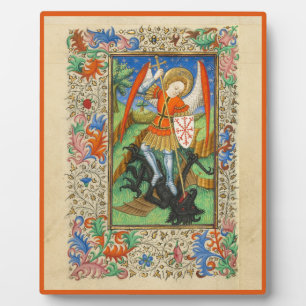 Archangel Michael Mediaeval Art Plaque
