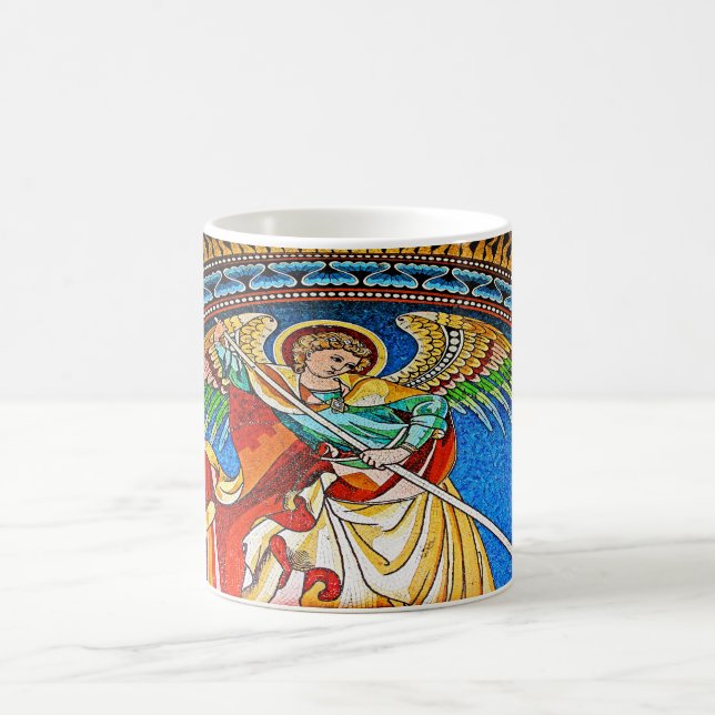 Archangel Michael Mosiac, Kaiser Wilhelm Church Coffee Mug (Center)