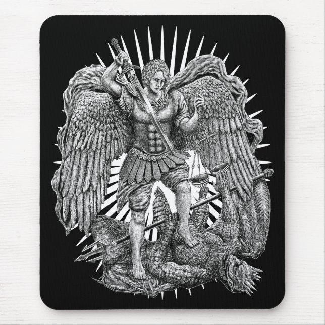 Archangel Michael Mouse Pad (Front)