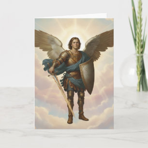 Archangel Michael Painting Angel Michael  Card