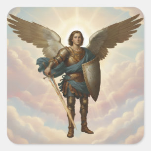 Archangel Michael Painting Angel Michael Square Sticker