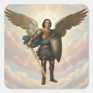 Archangel Michael Painting Angel Michael Square Sticker