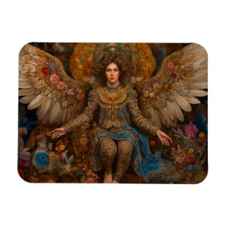 Archangel Michael sitting on a throne Magnet