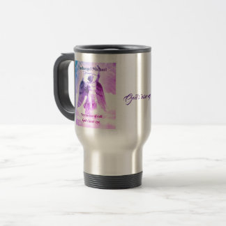 Archangel Michael violet travel mug