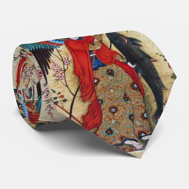 ARCHANGEL RAPHAEL AND FISH TIE (Rolled)