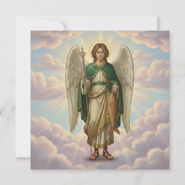 Archangel Raphael Angel Holiday Card (Front)